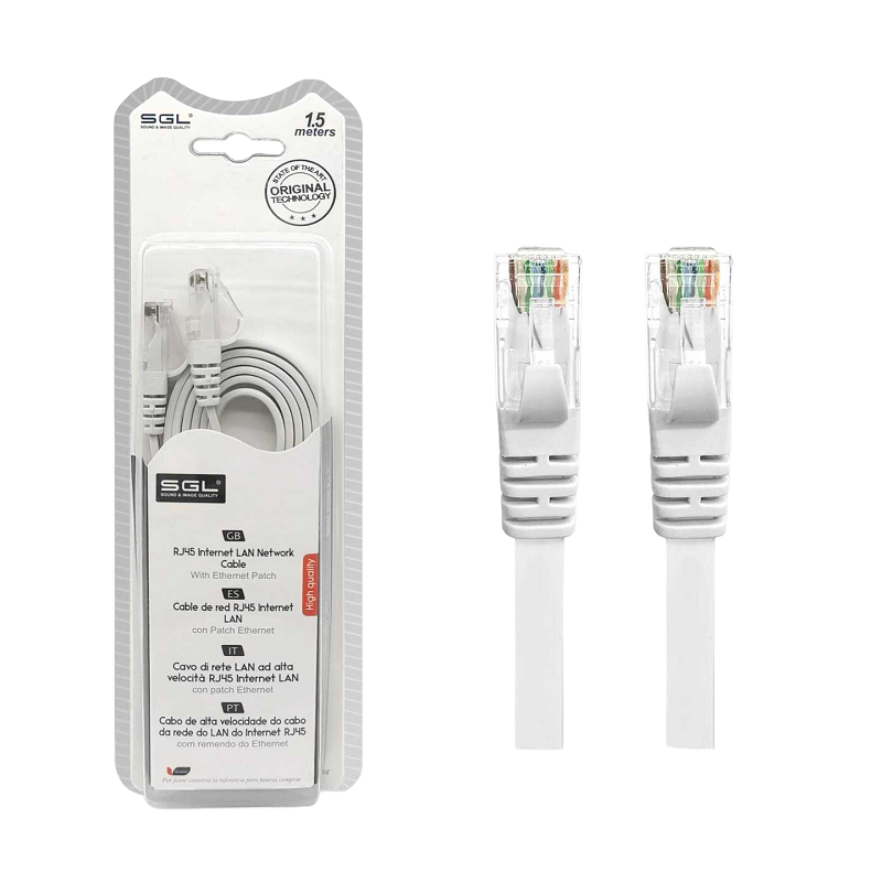 Ethernet мрежов кабел - Плосък - A8P8C - 1.5 м - 096391