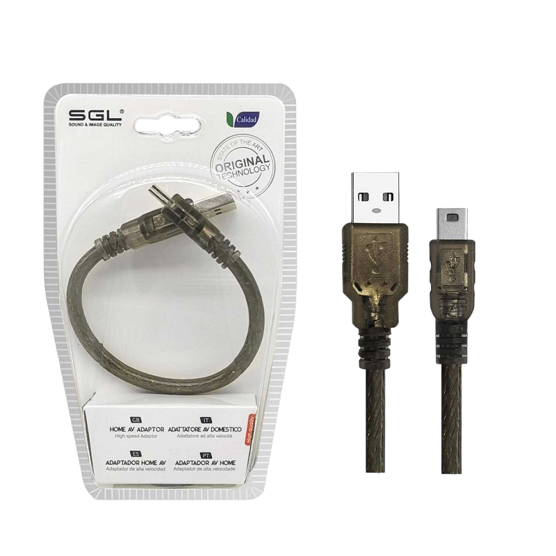 Адаптер за преходник  - USB -A мъжки/USB Мини - 3s -01 - 20см - 098074