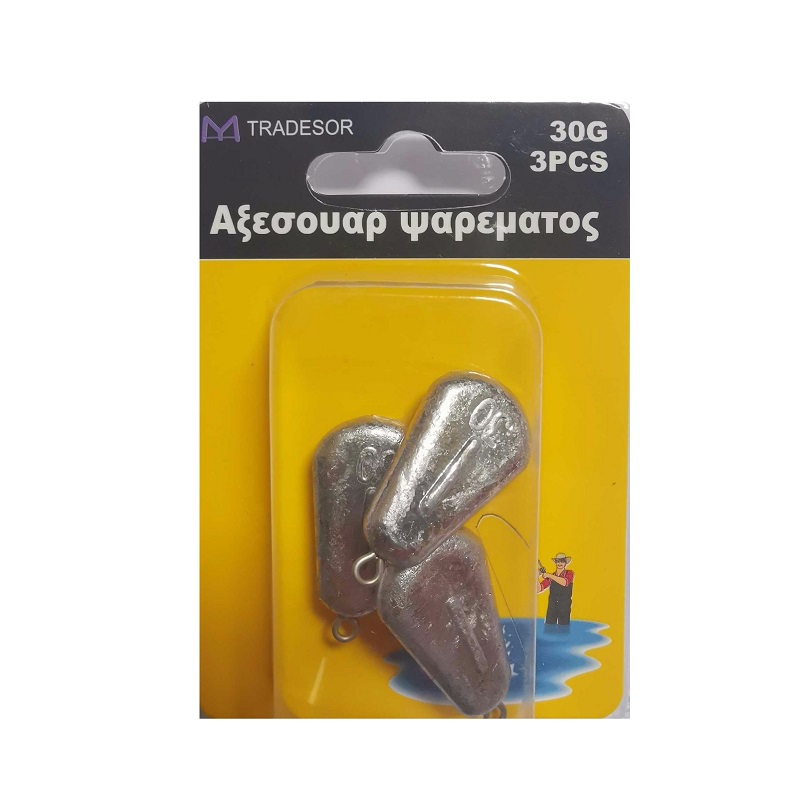 Плоски тежести за риболов - 30 гр - 3 бр - 30173