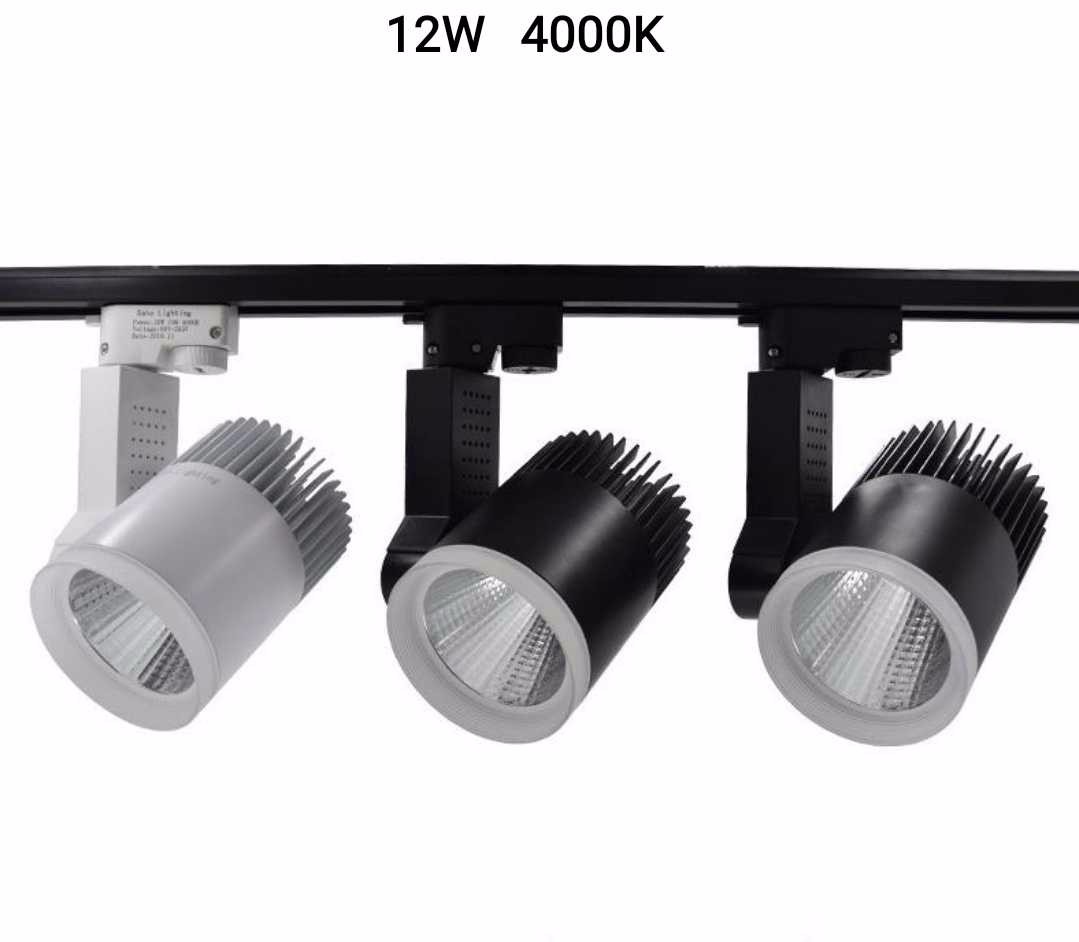 LED пистов прожектор за осветителна релса - 12W - 4000K - 240326