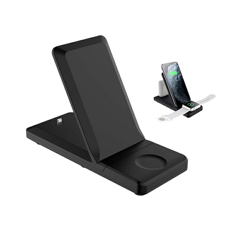 Стойка за безжично зареждане - 3в1 - Apple - H6 - 15W - 164453