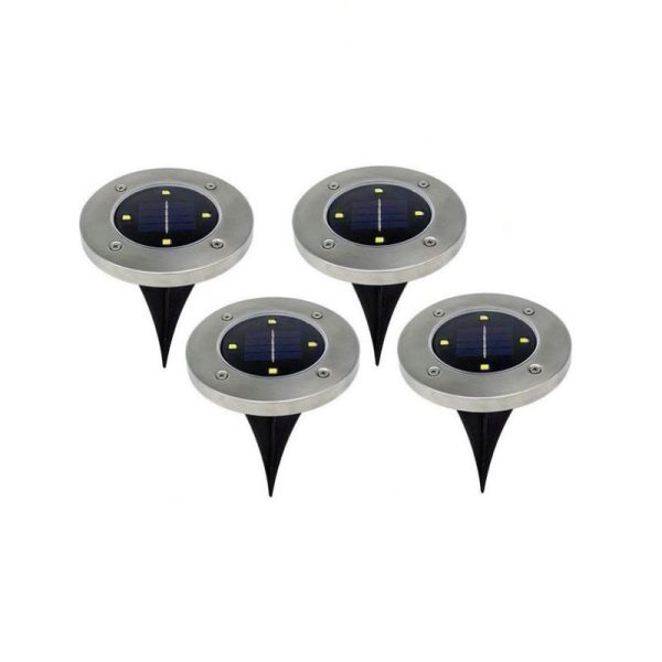 Соларна LED градинска лампа - С колче - 4LED/RGB - 431152