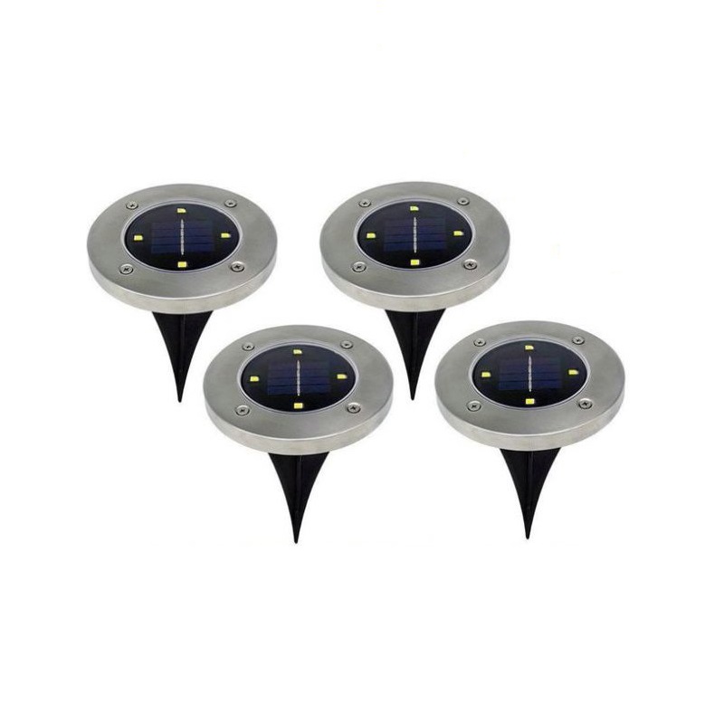 Соларна LED градинска лампа - С колче - 4LED/RGB - 431152