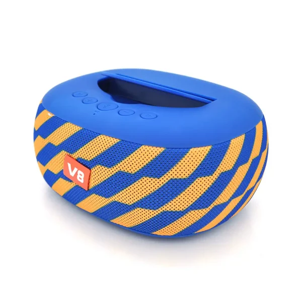Безжична Bluetooth тонколонка с поставка за смартфон - V8 - 716880 - Синя