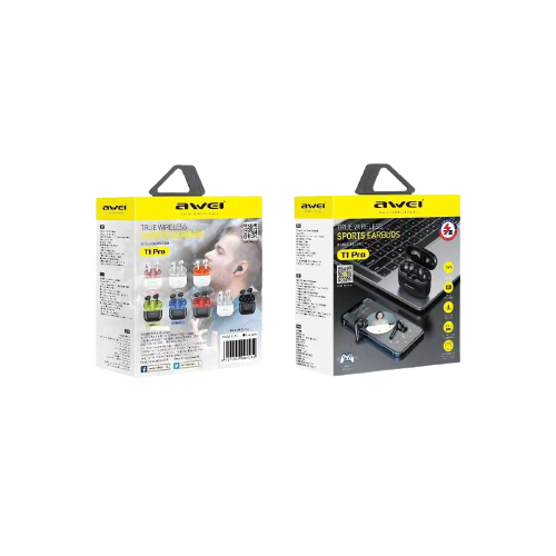 Безжични слушалки с калъф за зареждане - Bluetooth - T1 Pro - Awei - 888674 - Черни