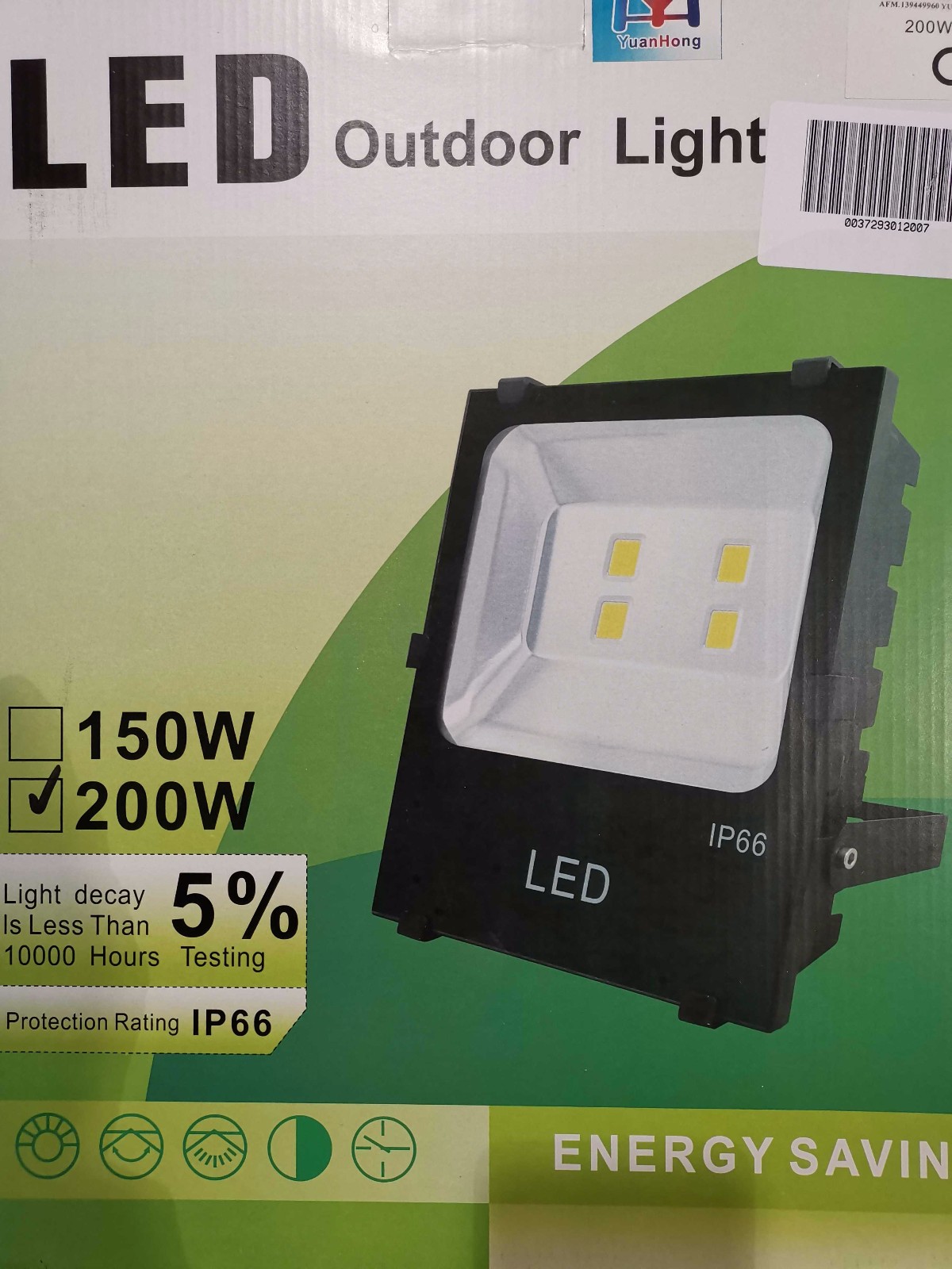 LED прожектор - 200W - 6000K - IP66 - 012007