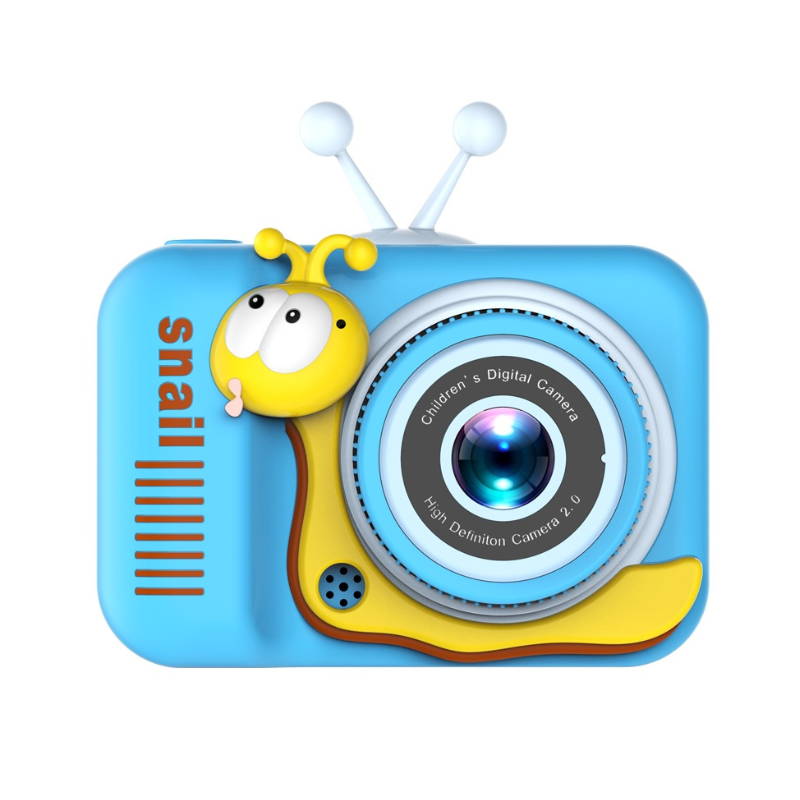Детски дигитален фотоапарат - Q2 - Охлюв - 810651 - Син
