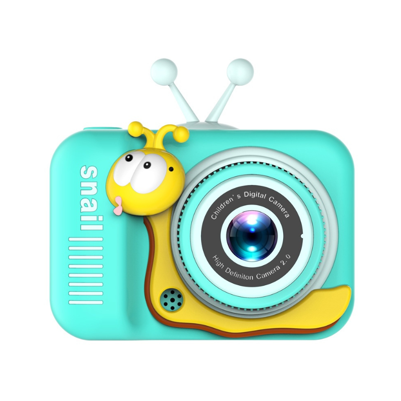 Детски дигитален фотоапарат - Q2 - Охлюв - 810651 - Зелен