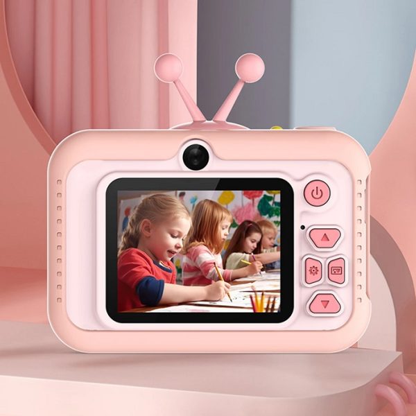 Детски дигитален фотоапарат - Q2 - Охлюв - 810651 - Розов
