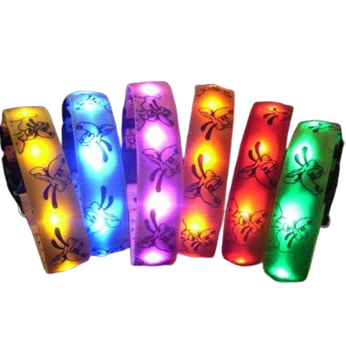 Нашийник за кучета с LED светлини - 2.5 см - S/M/L - 550228