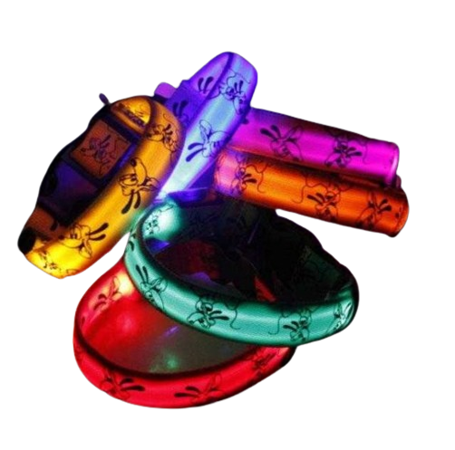 Нашийник за кучета с LED осветление - 2,5 см - S/M/L - 550229