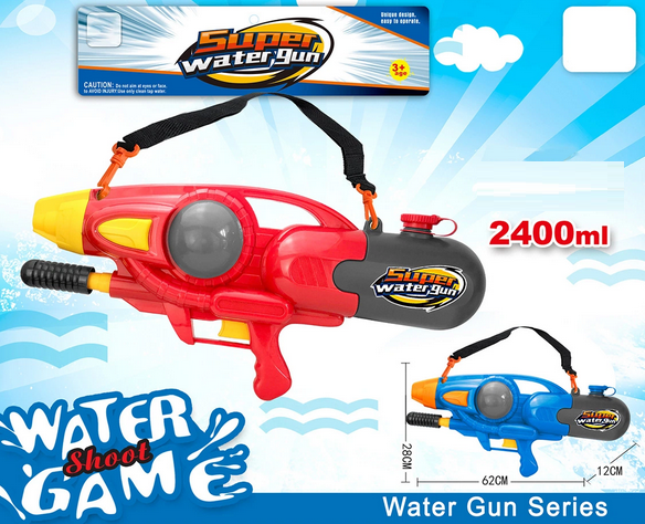 Воден пистолет - 2400 мл - M7500 - 306546 - Червен