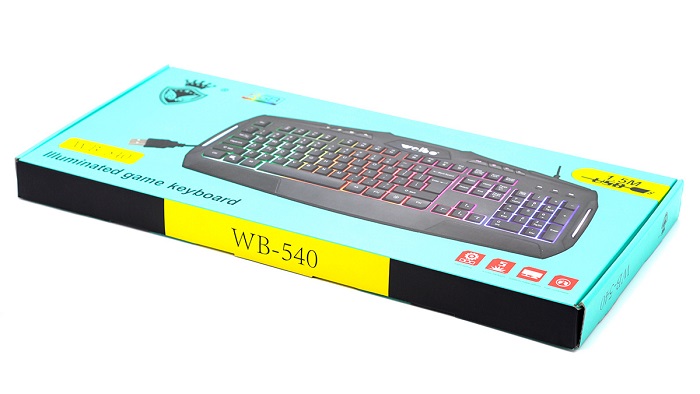 Кабелна геймърска клавиатура - LED RGB - WB540 - Weibo - 655402