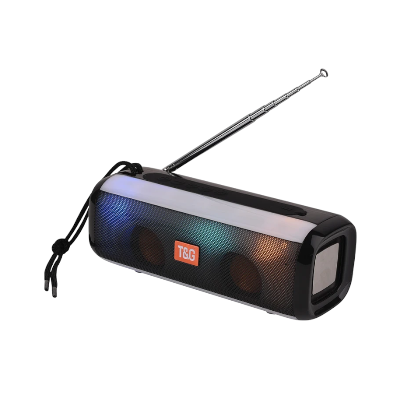 Bluetooth безжична тонколонка с радио антена - TG144 - 887059 - Черна