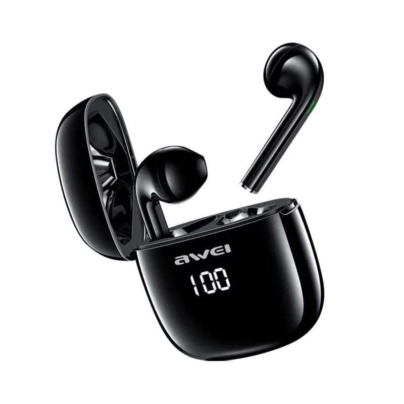 Безжични слушалки с калъф за зареждане - Bluetooth- T28P - Awei - 888728 - Черни