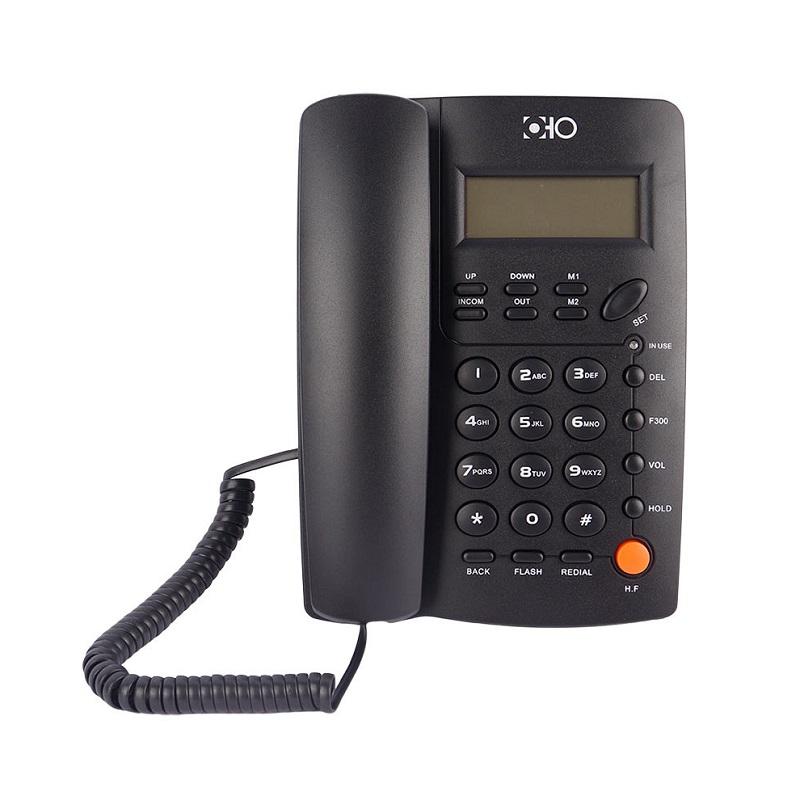 Стационарен телефон с кабел - OHO - 03 - 690033 - Черен