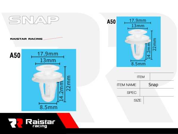 Σετ συνδετήρες αυτοκινήτου - 20pcs - R-F16101-03 - 180853