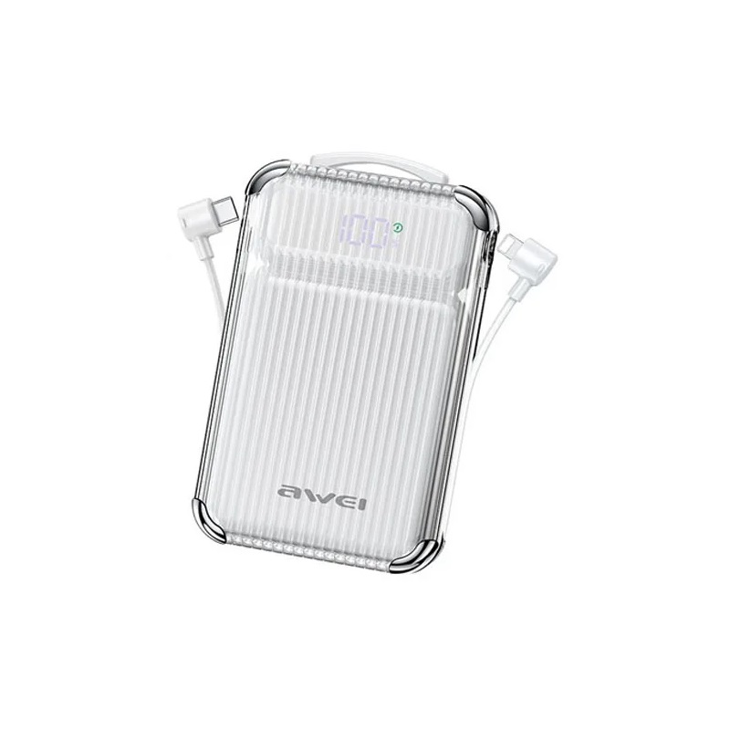 Външна батерия - P89K - 10.000mah - AWEI - 007672 - Бяла