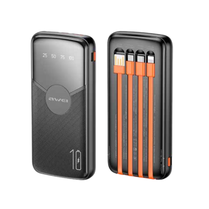 Външна батерия - Powerbank - P67K - 10.000mah - 4в1 - AWEI - 009164