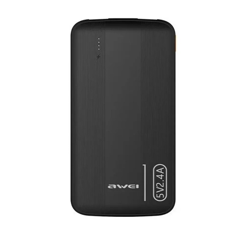 Външна батерия - Powerbank - P20K - 10.000mah - AWEI - 009744 - Черна
