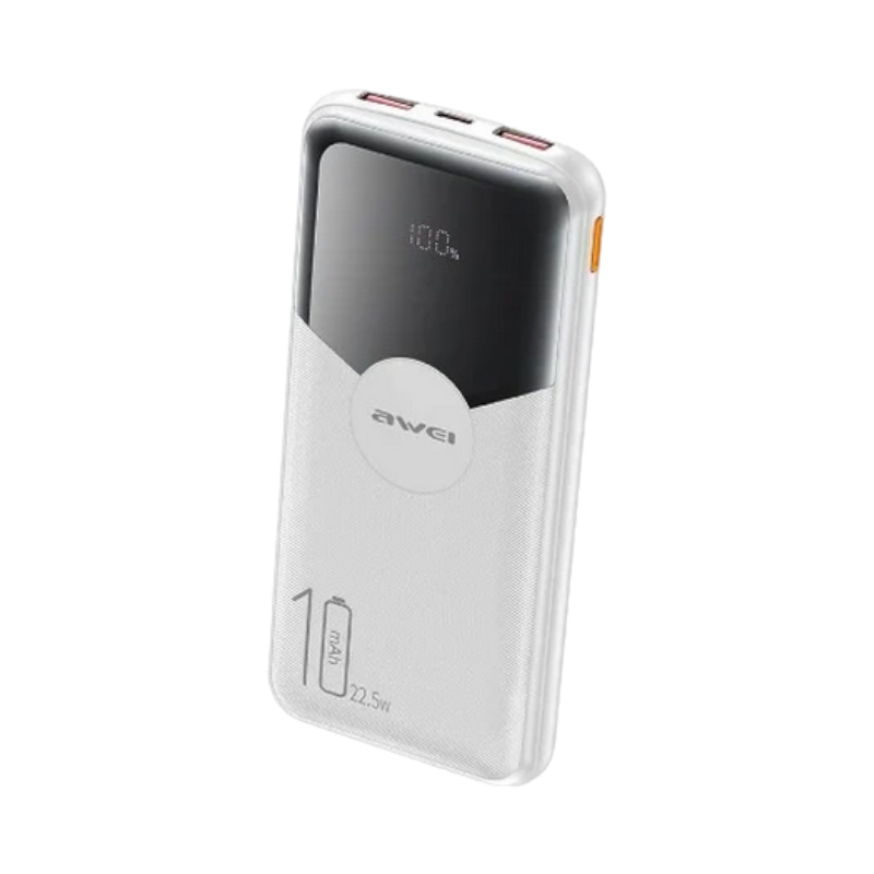 Външна батерия - Powerbank - P63K - 10.000mah - 22.5W - AWEI - 009836 - Бяла
