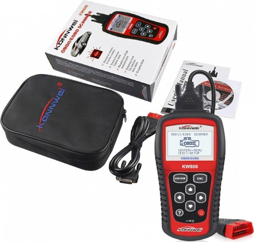 Дигитална автомобилна диагностика - OBDII/EOBD - 1740209/01 - KW-808 - Konnwei - 170426