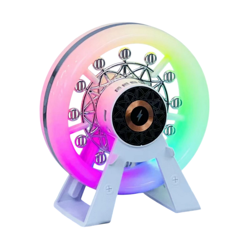 Bluetooth тонколонка с база за безжично зареждане на телефон - Wheel - L-38B - 811580 - Бяла