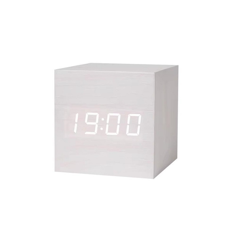 Цифров часовник - Будилник - ET008 - 909474 - Бял
