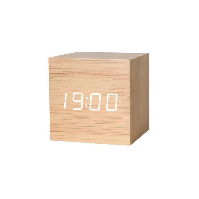 Цифров часовник - Будилник - ET008 - 909474 - Бежов