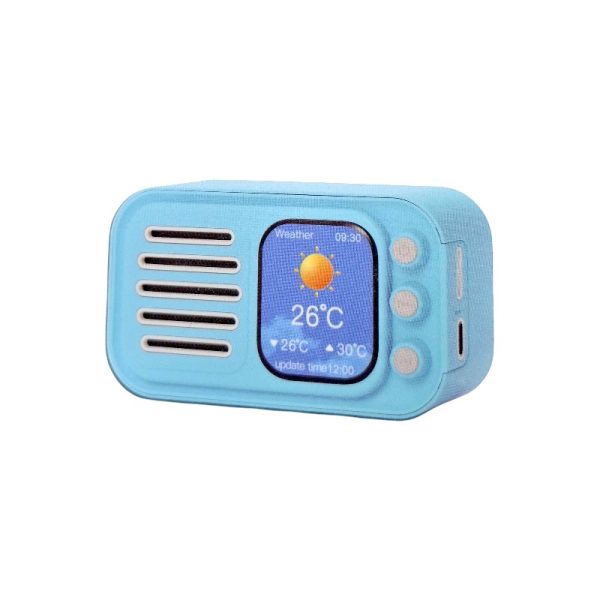 Bluetooth тонколонка с дигитален екран - WS-501 - 811788 - Синя