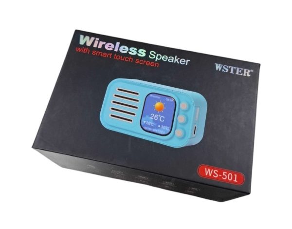 Bluetooth тонколонка с дигитален екран - WS-501 - 811788 - Червена