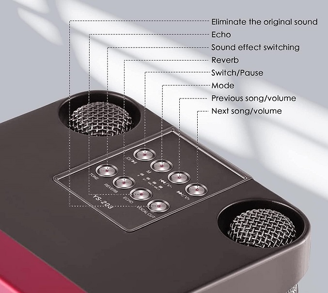 Bluetooth тонколона с два микрофона - YS-207 - 887196 - Черна