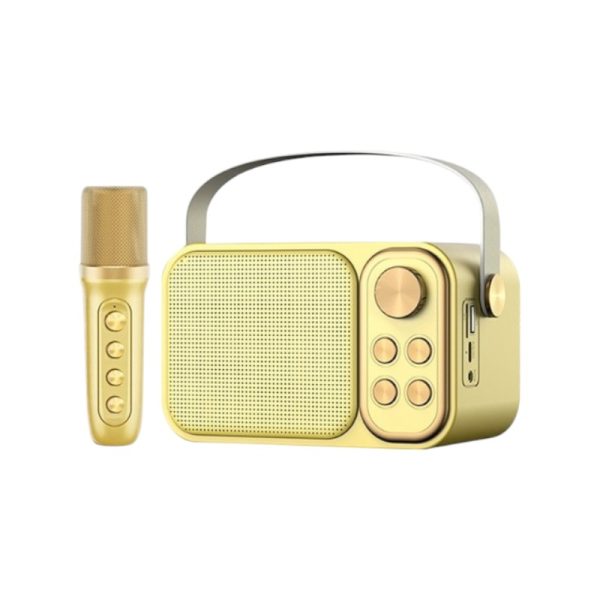 Bluetooth тонколонка с микрофон - YS-103 - 887288 - Златиста