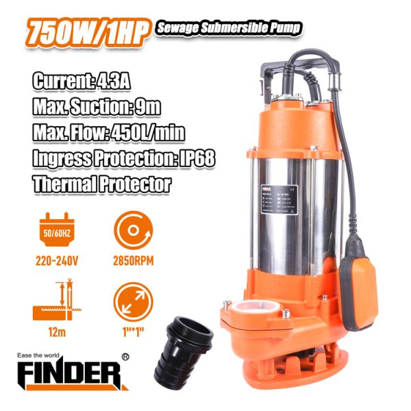 Потопяема помпа - 750W - 1HP - Finder - 197365