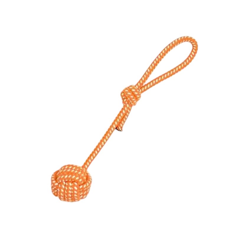 Въжена играчка за кучета с топка - 32 см - 12 бр - 550547