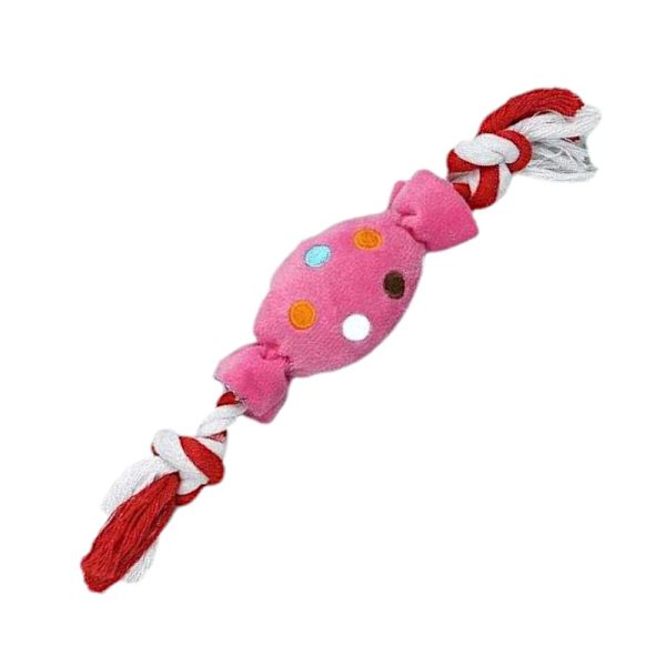 Плюшена играчка за кучета с въже – 24x10см – 550696