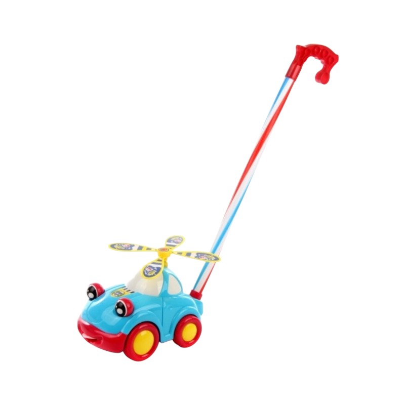 Играчка за бутане - Количка с перки - 373 - 117282 - Синя