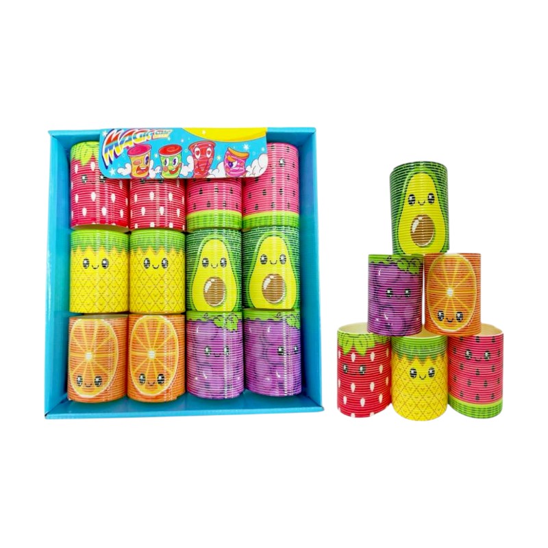 Интерактивна играчка - Спирали - Плодове - 12 бр - B2419-48 - 502190