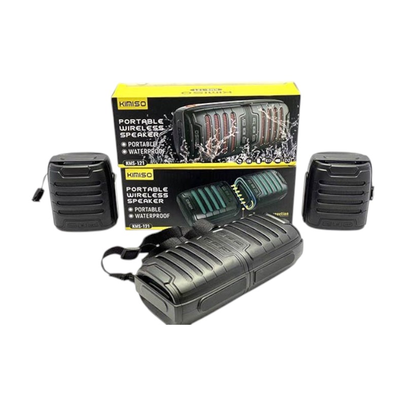 Безжична Bluetooth тонколонка - Водоустойчива - 2в1 - KMS-121 - 886144 - Черна