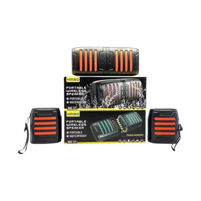 Безжична Bluetooth тонколонка – Водоустойчива – 2в1 - KMS-121 - 886144 - Оранжева