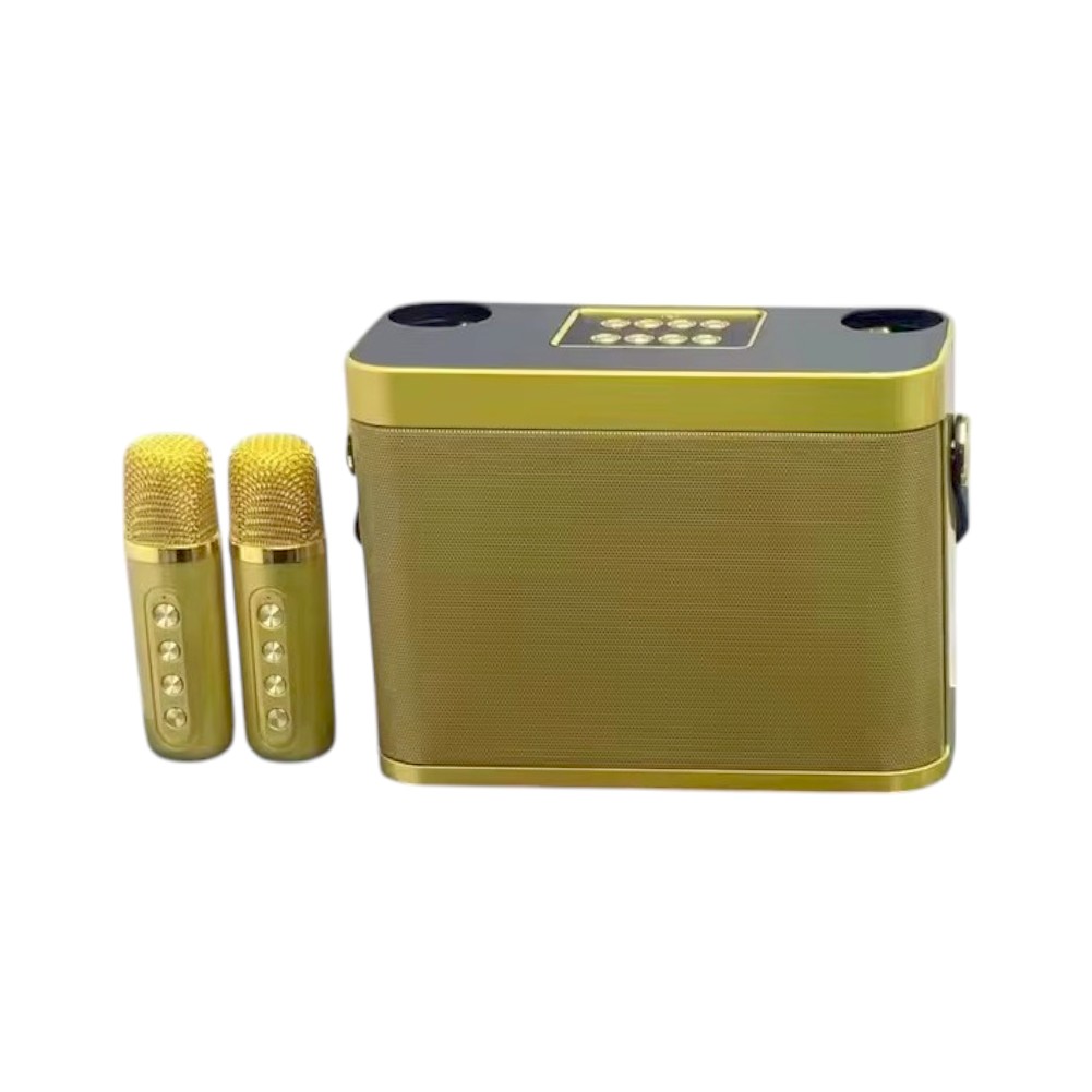 Bluetooth тонколонка с два микрофона - YS-219 - 887240 - Златиста