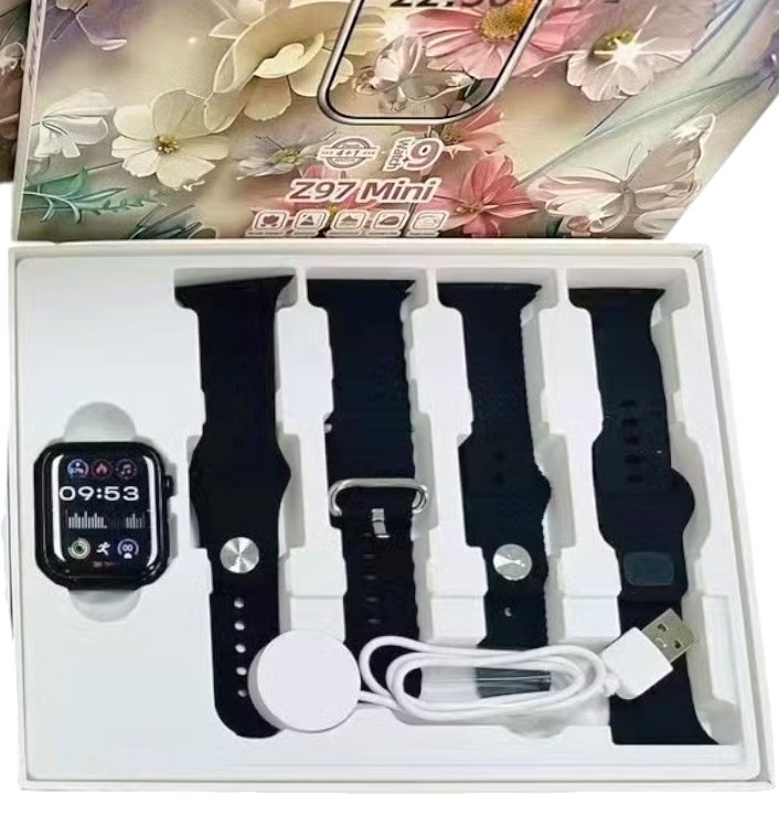 Смарт часовник с 4 каишки - Z97 Мини - 064748 - Черен