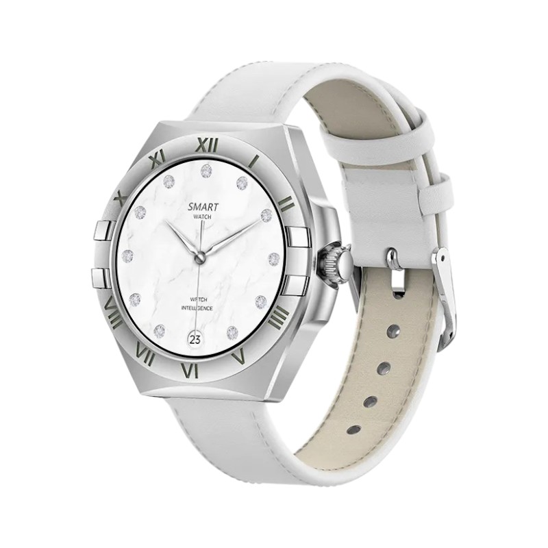 Смарт часовник с 3 каишки - LG80 Мини - 065066 - Бял