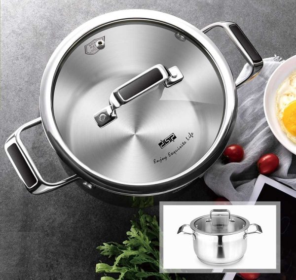 Κατσαρόλα ανοξείδωτη με καπάκι - 9.4L - CS002-B28 - DSP - 560393