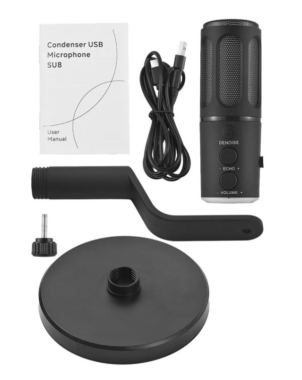 Кабелен микрофон - USB - LED RGB - 812891