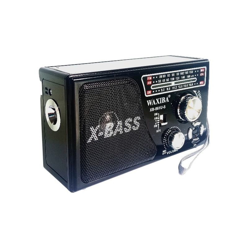 Презареждащо се радио със соларен панел - XB-961-S - 009162 - Черно