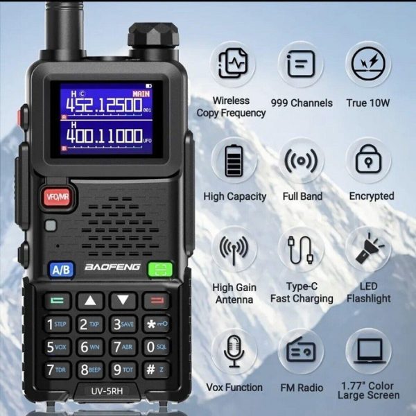 Φορητός πομποδέκτης UHF/VHF - UV5RH - Baofeng - 402055